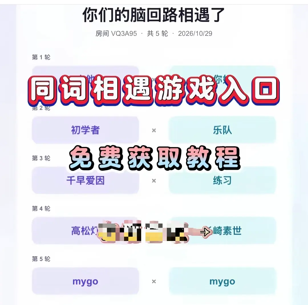 《同词相遇测试》免费测试入口在哪-附详细教程与网盘资源分享-同词相遇测试转存指引一键直达